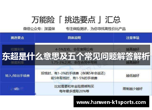 东超是什么意思及五个常见问题解答解析